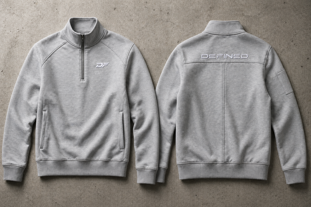 DEFNED Quarter Zip – Grey